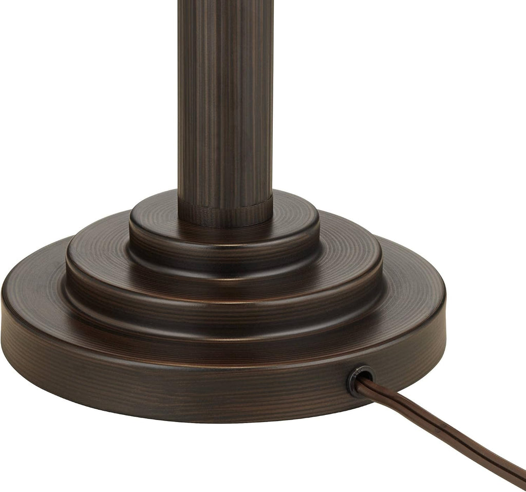 Robert Louis Tiffany Mica Collection Mission Tiffany Style Desk Table Lamps 18 1/2' High Set of 2 Art Deco Rustic Rubbed Bronze Natural Mica Shade for Bedroom House Bedside Nightstand Home Office