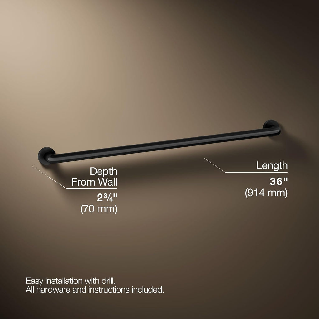 Kohler K-24551-BL Kumin Towel Bar, Matte Black