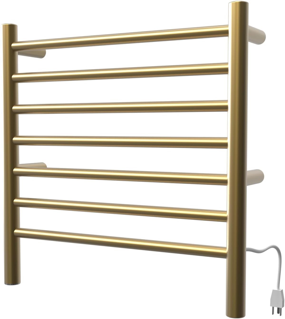 Amba RWHS-SSB Radiant Small Hardwired Plug-in Combo 7 Bar Towel Warmer in Satin Brass