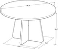 Travertine Efect 28.3 Inches Diameter Coffee Table Modern Side Table for Living Room Accent Table for Sofa or Bedroom (28.3x28.3x16.5 inches)