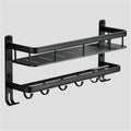 TOMYEUS Shower Caddy Bathroom Shelf Modern Floating Shelves，Wall Mounted Bathroom Wall Shelves with Towel Bar，Wall Storage Shelves Organizer for Kitchen, Bathroom Shower Organizer (Size : 40 cm Long)
