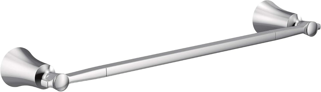 Moen YB0318CH Flara 18-Inch Single -Towel Bar, Chrome