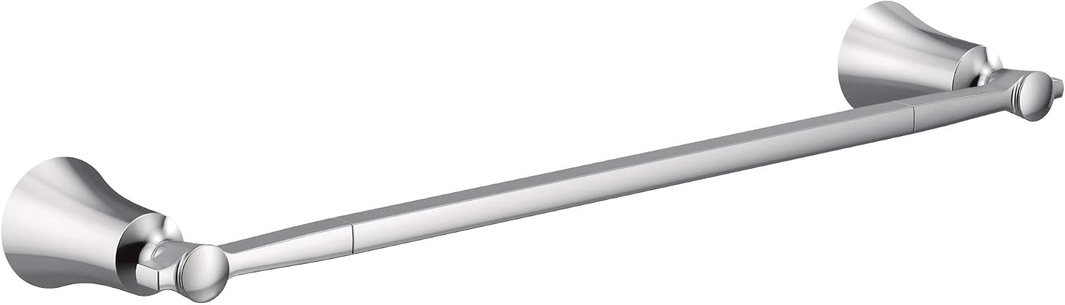 Moen YB0318CH Flara 18-Inch Single -Towel Bar, Chrome