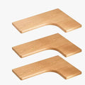 Set of 3 L-Shaped Solid Wood Floating Corner Shelves, Wall-Mounted Display Storage for Living Room, Bedroom, Office, Bathroom & Kitchen D茅cor.