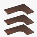 Wall Shelf Solid Wood Corner Floating Shelves Wall Mounted Set of 3, L Shape Wood Display Storage Wall Shelves Rack for Living Room, Bedroom, Office, Bathroom Kitchen & D(Walnut B-3pcs-One Size)