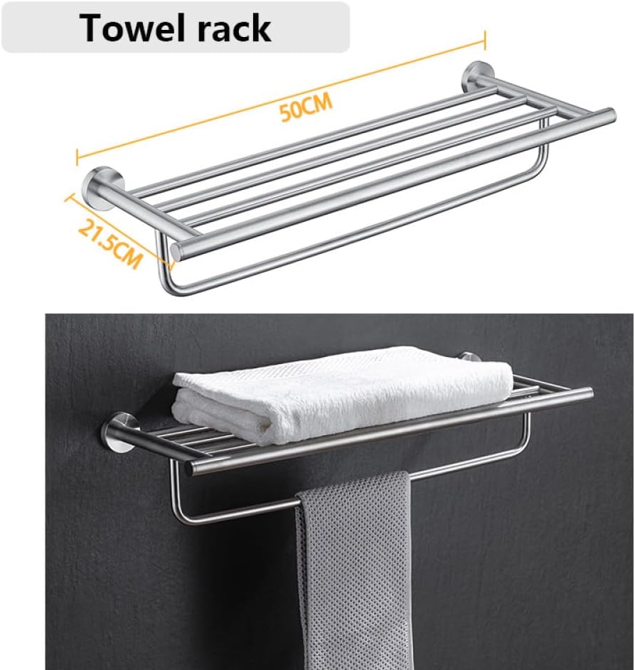 Stainless Steel Bathroom Hardware Set Bathroom Accessories Black Towel Rail Bar Rack Gold Towel Bar Shelf Towel Holder,005YW