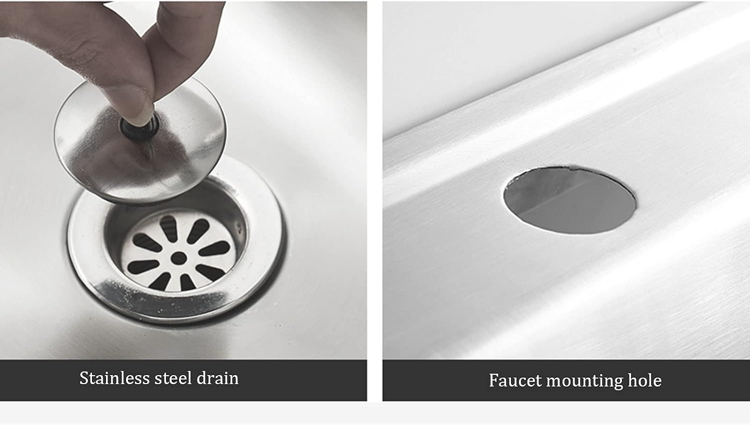 Wall-Mounted washbasin Stainless Steel Sink, Bathroom washbasin, Bathroom countertop washbasin, Single Bowl Sink