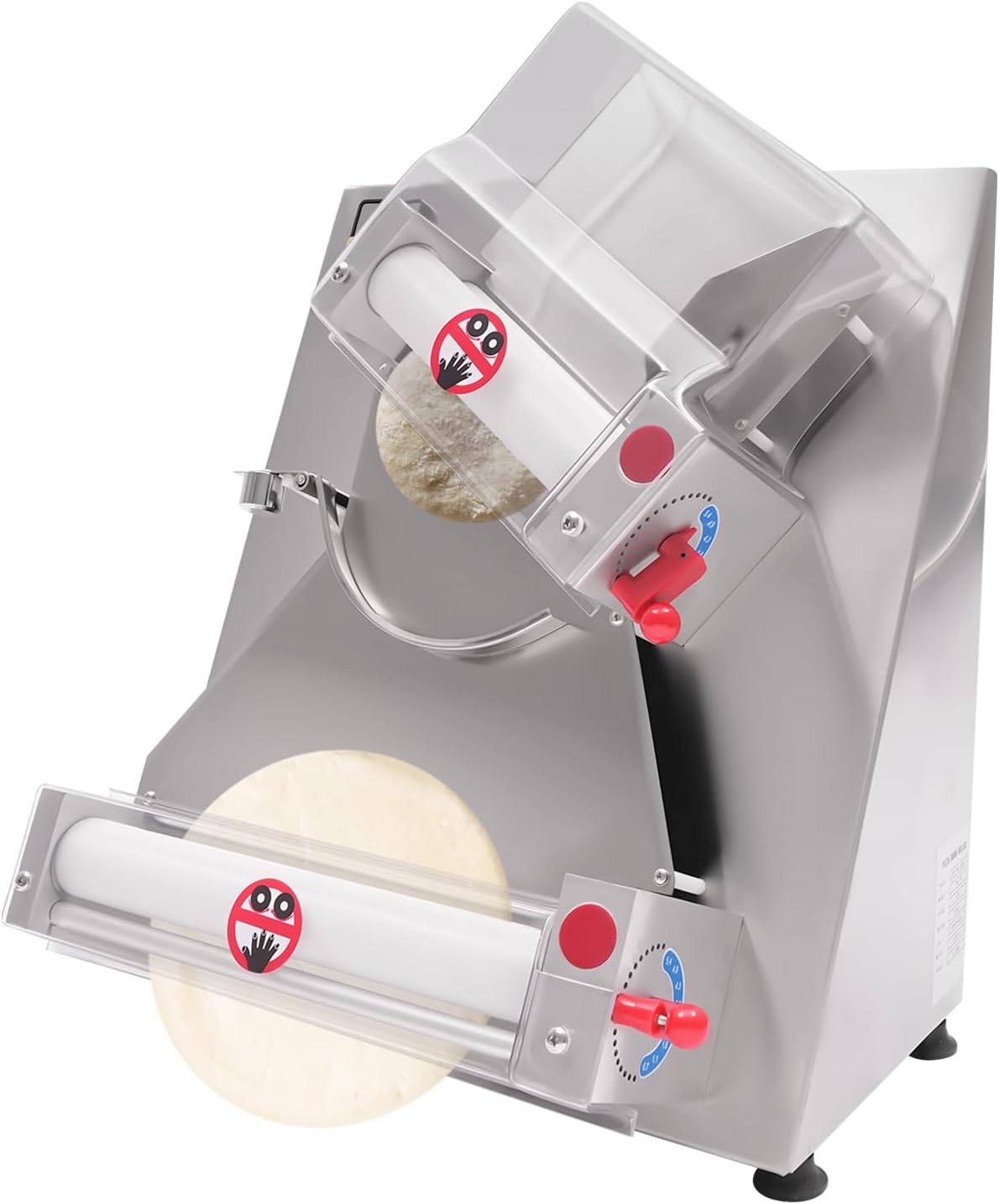 Electric Pizza Dough Roller Sheeter Machine, Automatic Commercial Pizza Press Making Machine 370W 110V Stainless Steel Pasta Maker Machine For Bakeries Pizzerias, Restaurants Kitchens (4-12in)