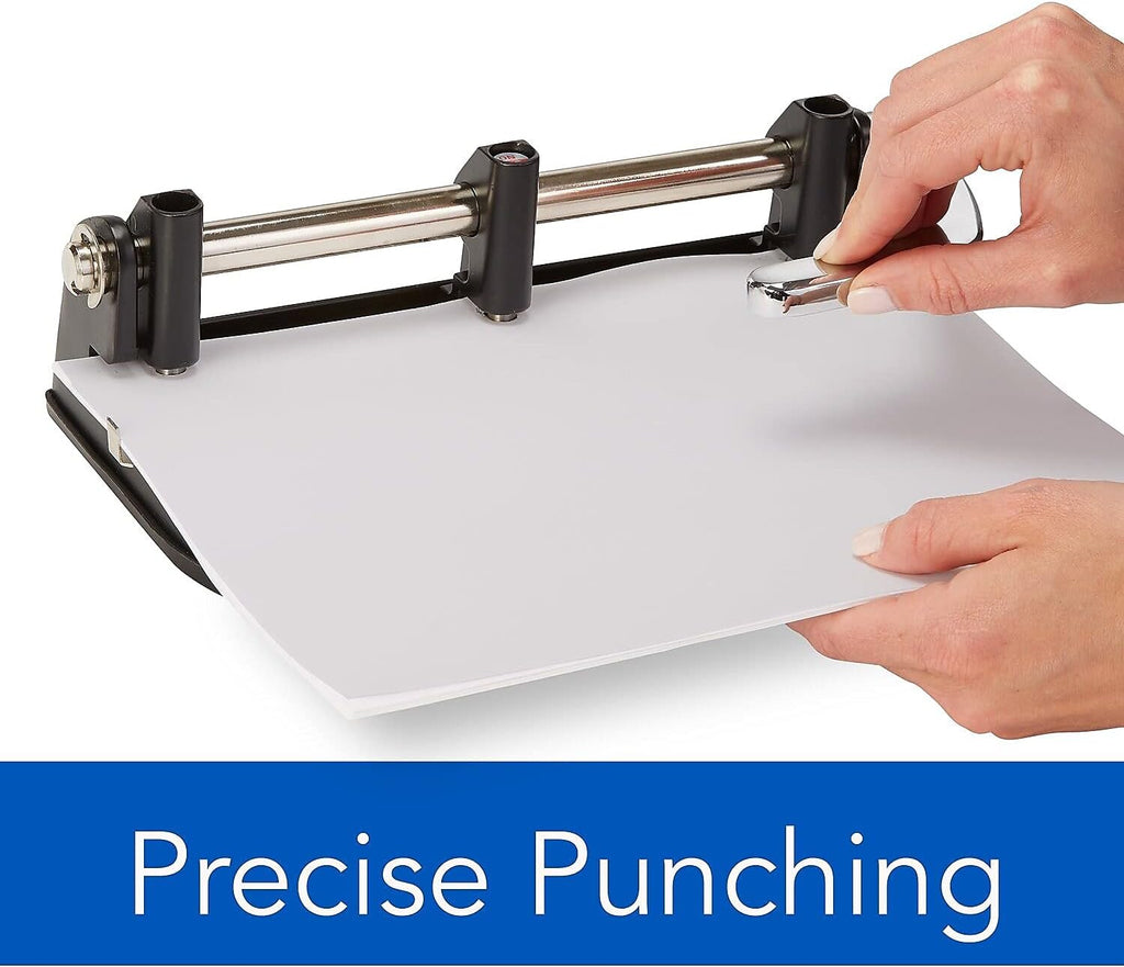 SWINGLINE 74400 40-Sheet Heavy-Duty Lever Action Two- to Seven-Hole Punch, 11/32 Holes