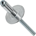 Large Flange Pop Rivets Aluminum Body Steel Mandrel Dome Head Blind Rivet Size (6-16) 3/16' x 1' Qty 1000 Industrial Grade Hardware Fasteners DIY Home Repair Construction Use