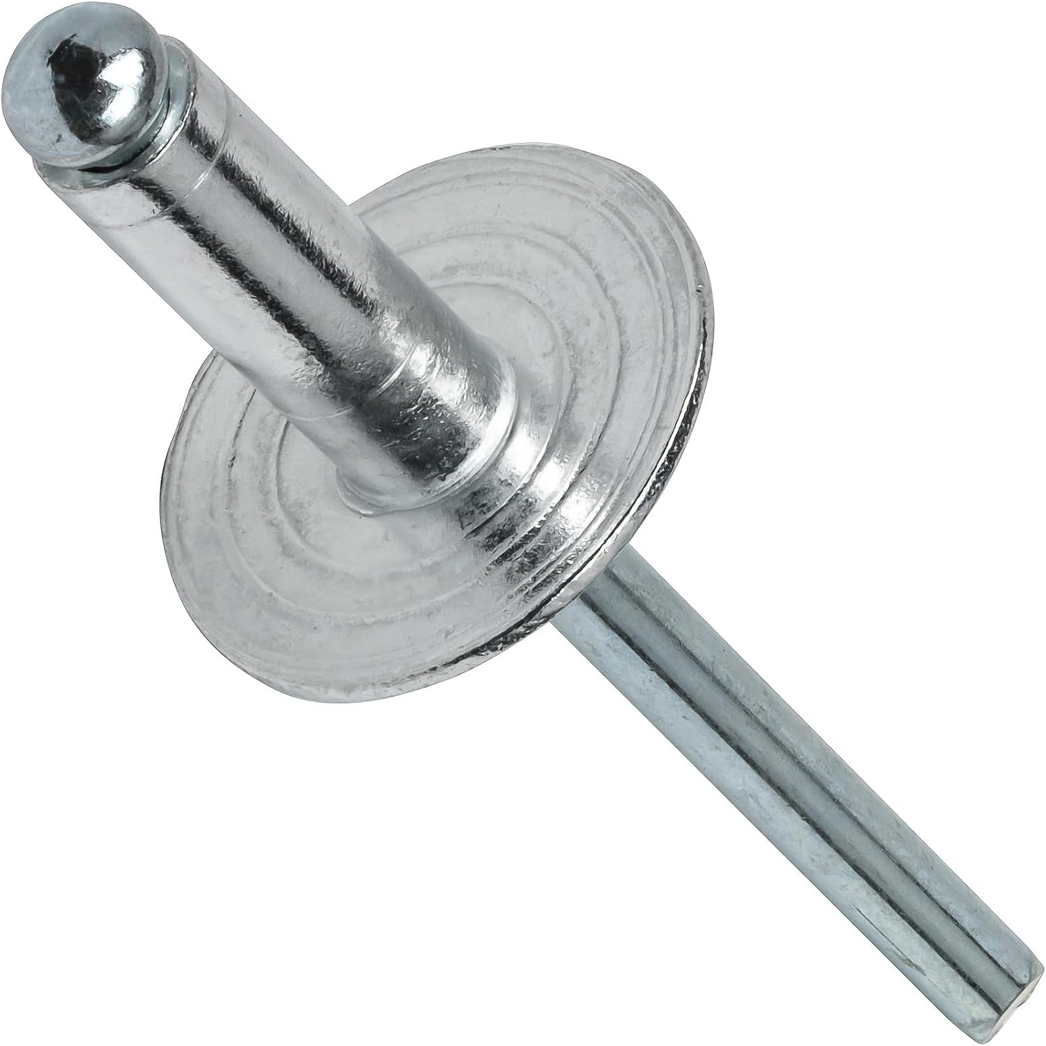 Large Flange Pop Rivets Aluminum Body Steel Mandrel Dome Head Blind Rivet Size (6-8) 3/16' x 1/2' Qty 500 Durable Fasteners for Construction Automotive Repair Machinery Assembly Improvement Projects