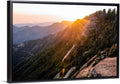 Sunset at Moro Rock Trail, Sequoia Black Float Frame Canvas Art, California Artwork