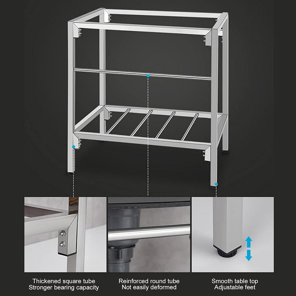 Free Standing Single Bowl Sink 1 Compartment 304 Stainless Steel Commercial Kitchen Prep Utility Sink for Garage, Restaurant, Laundry Room, Indoor Outdoor