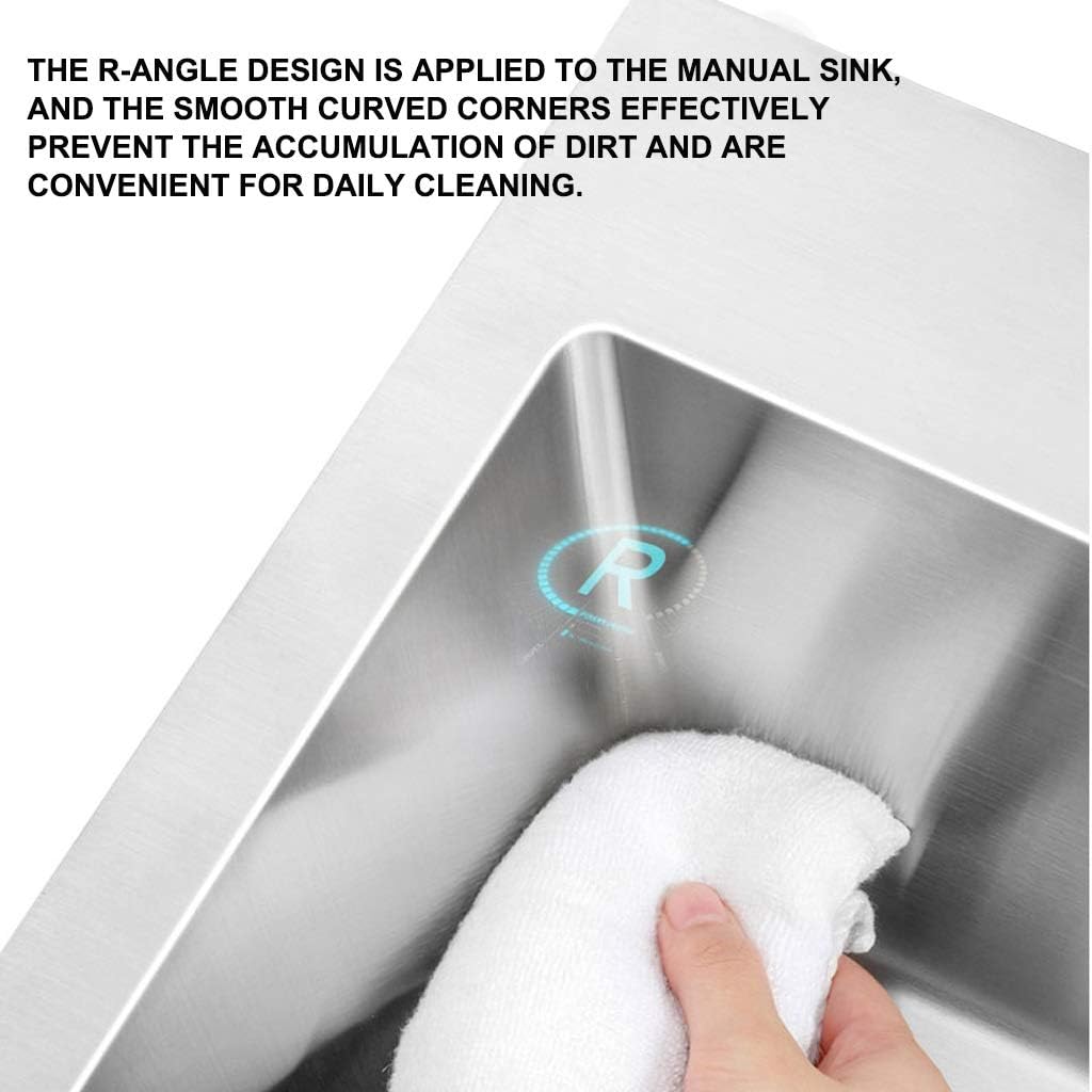 Kitchen Sinks Stainless Steel Manual Sink Kitchen Single Bowl Sink Kitchen Rectangular Sink Stainless Steel Pull (78 * 45 * 20Cm