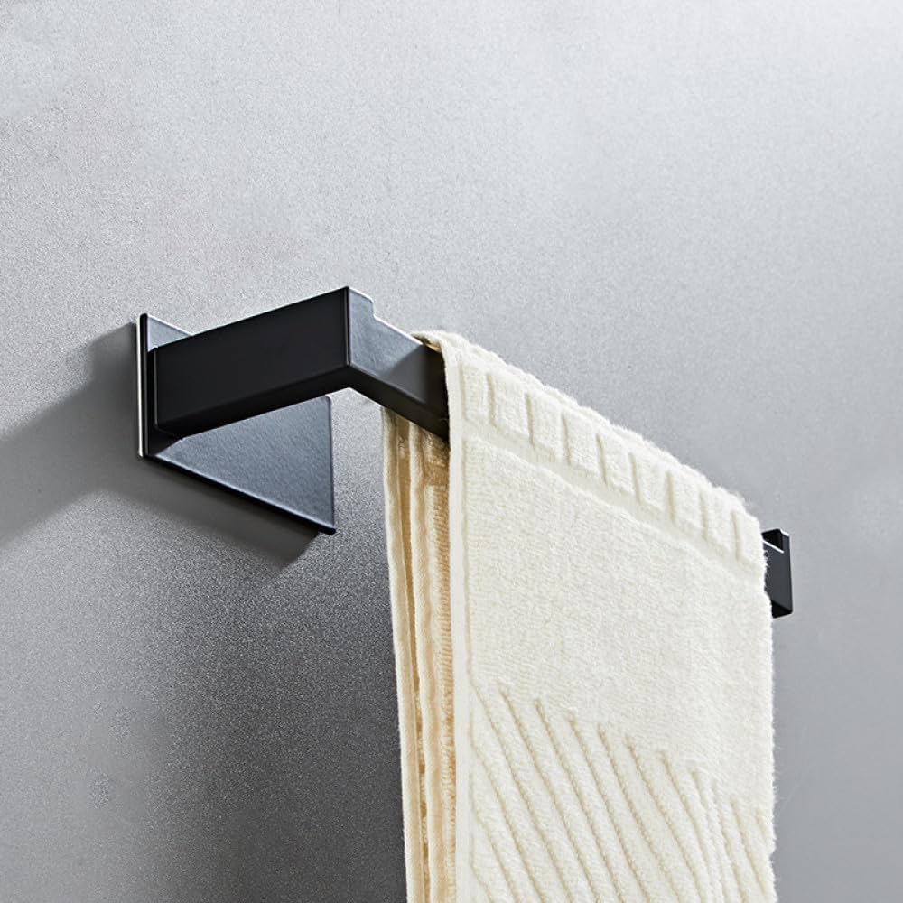 Bathroom Hardware Set Black Robe Hook Towel Rail Bar Rack Bar Shelf Tissue Paper Holder Toothbrush Holder Bathroom Accessories,B 4 Pieces