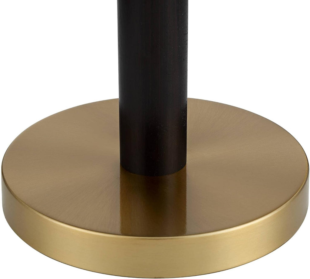 360 Lighting Orbital Mid Century Modern Desk Lamp 19 1/2' High Brown Wood Gold Metal White Frosted Glass Dome Shade for Bedroom Living Room Nightstand Bedside Night Stand Office Kids Room