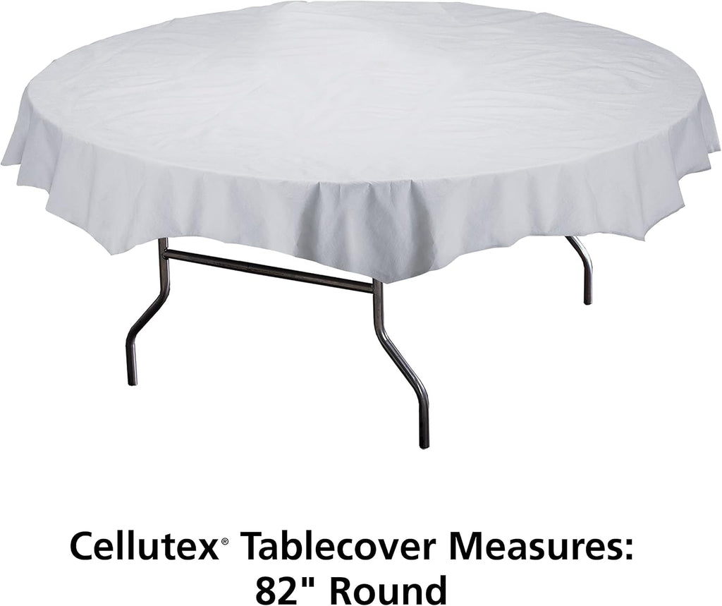 Hoffmaster Tissue/poly Tablecovers, 82' Diameter, White, 25/carton