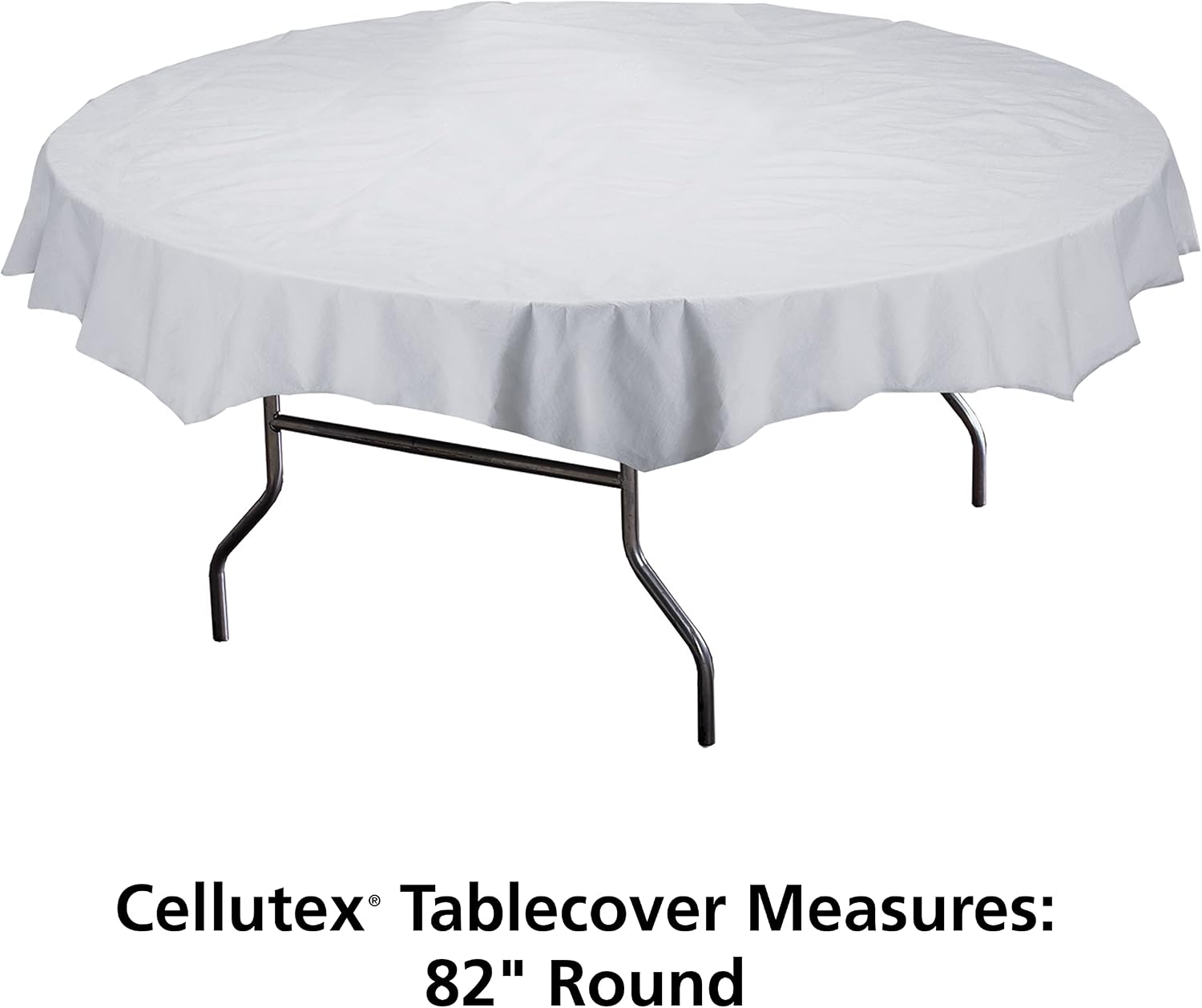 Hoffmaster Tissue/poly Tablecovers, 82' Diameter, White, 25/carton