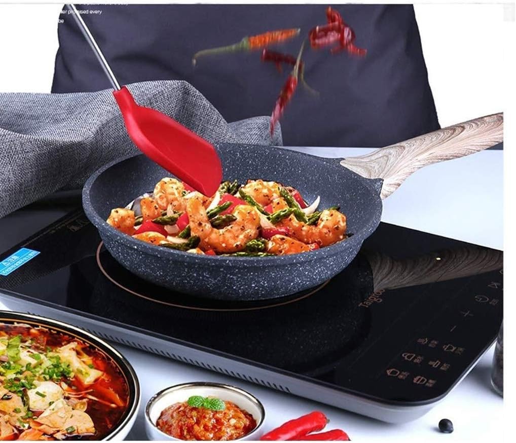 Kitchen Spatula Heat Resistant Silicone and Stainless Steel - Slotted Spatula Rubber Grip Flexible Silicone Spatula(D)