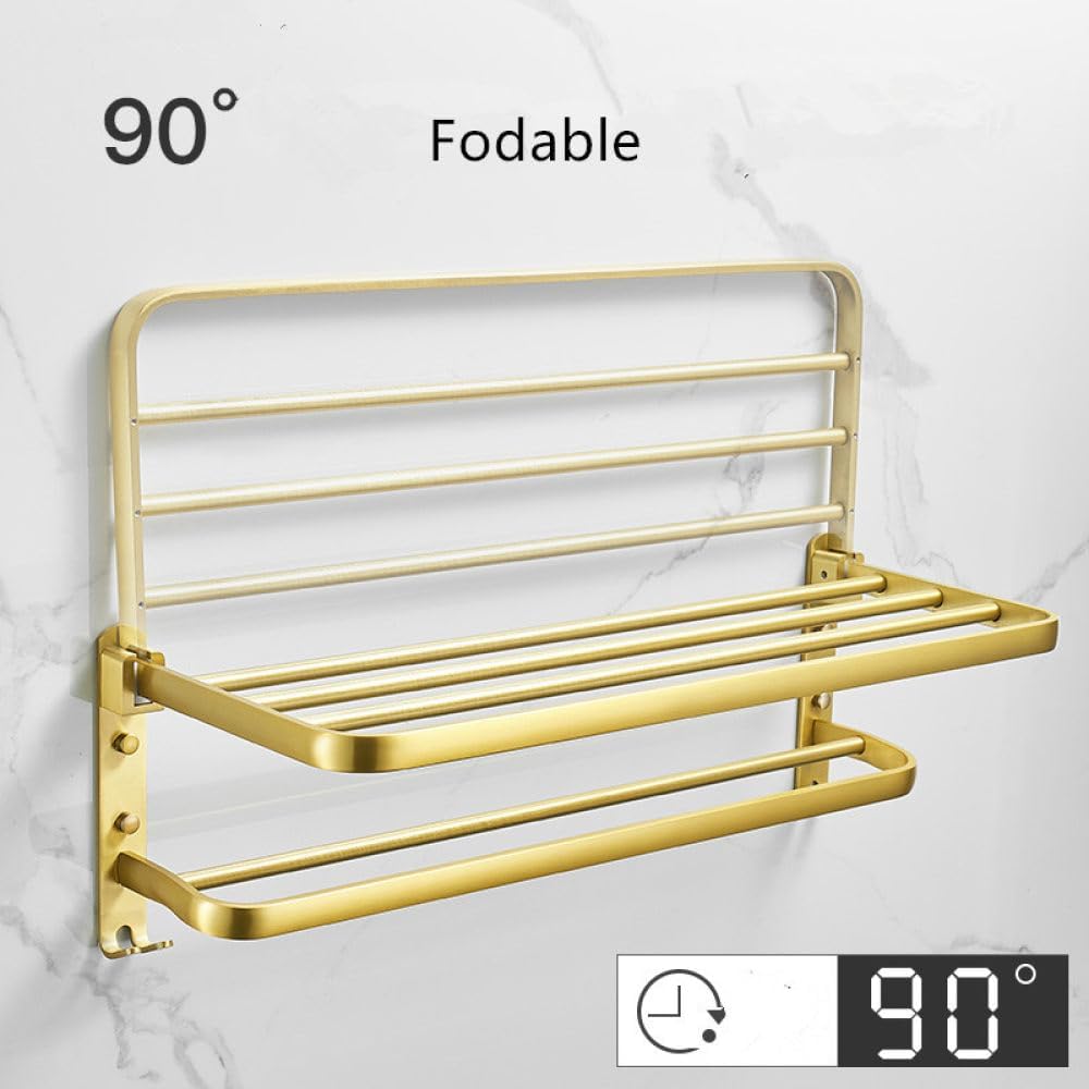 Bathroom Accessories Set Brushed Gold Corner Shelf,Towel Rack,Towel Hanger Paper Holder,Toilet Brush Holder Bath Hardware Sets,Double Towel Bar