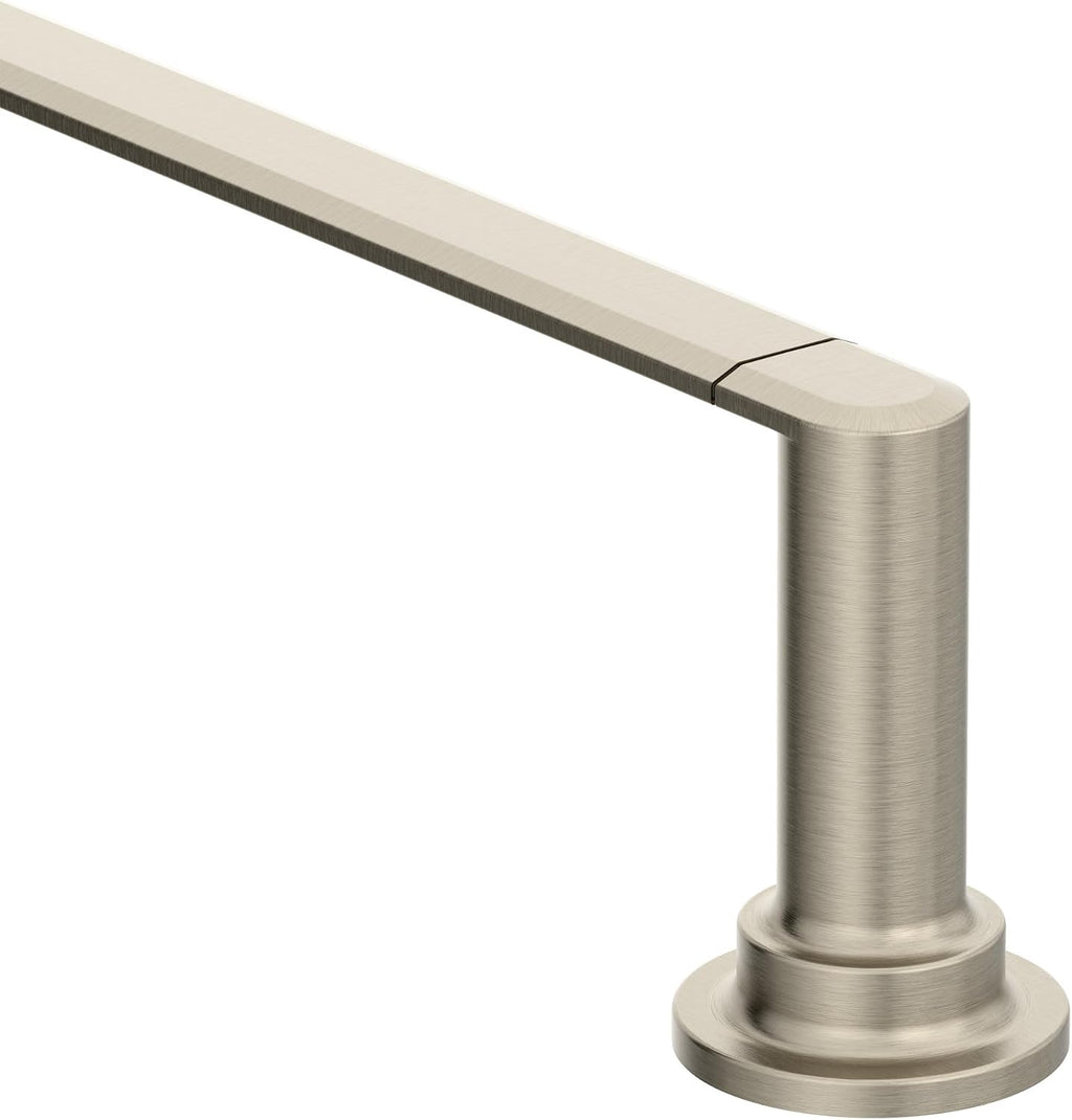 Moen Greenfield Brushed Nickel Towel Bar, Wall Mounted Bathroom Towel Rod, YB1724BN
