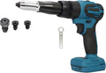 26V Brushless Cordless Rivet Gun, Electric Blind Riveter Tool Kit - Portable Battery Pop Rivet Gun with Ergonomic Handle, LED Light, Compatible for Various Industries Baremachine