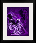 GREATBIGCANVAS Jimi Hendrix Purple Haze 4 Black Framed Wall Art Print, Classic Rock Artwork