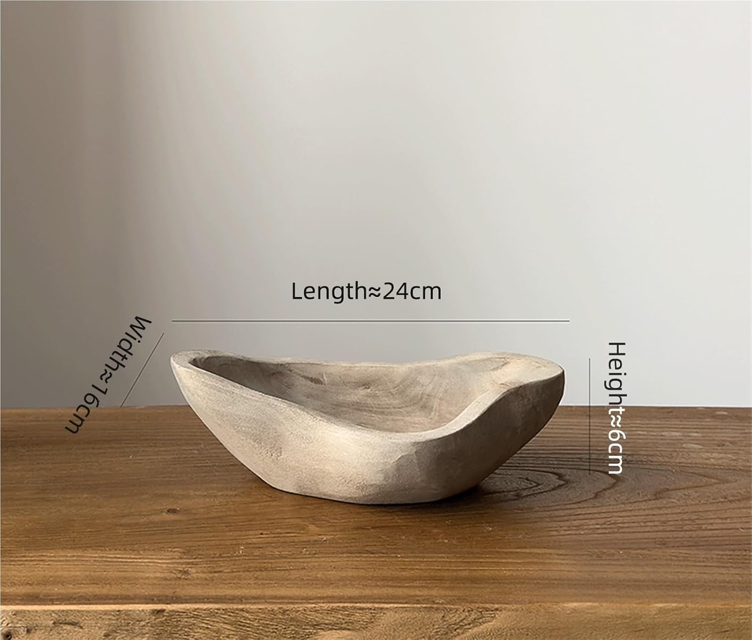 Solid Wood Fruit Tray, Log Color Creative Retro Decorative Dish - High Value Living Room & Hotel Model Room Storage Tray(Color1)
