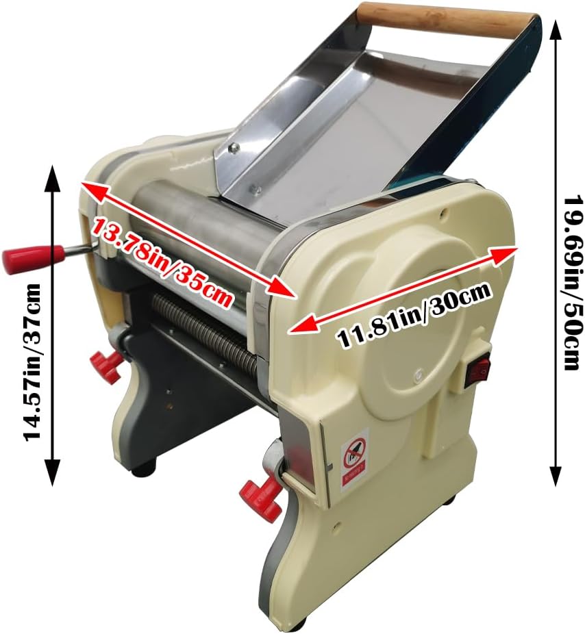 Techtongda Stainless Steel Electric Pasta Press Maker Noodle Machine Home Commercial 110v 3mm Round Knife