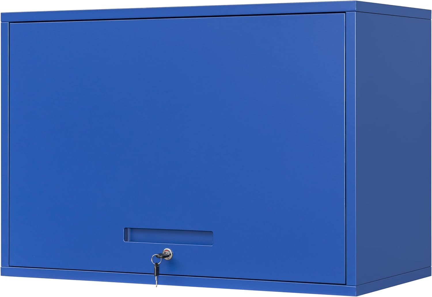 Yizosh Metal Garage Wall Cabinet with Doors and Shelves, Wall Mounted Metal Storage Cabinet, Floating Garage Tool Cabinet for Garage, Basement, Kitchen, Warehouse (Blue, 21.6' H)