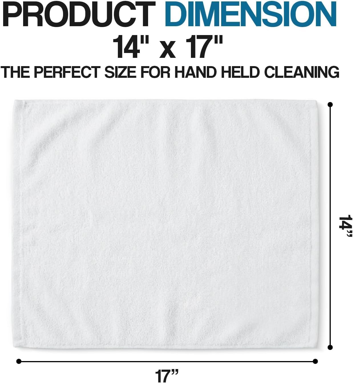 Avalon Towels Bar Towels (300 Pieces) Size 14x17 Inches – 100% Cotton, Absorbent and Reusable Cleaning Rags, Multipurpose Cleaning Towels, Terry Cloth Rags, Durable Shop Rags (White)