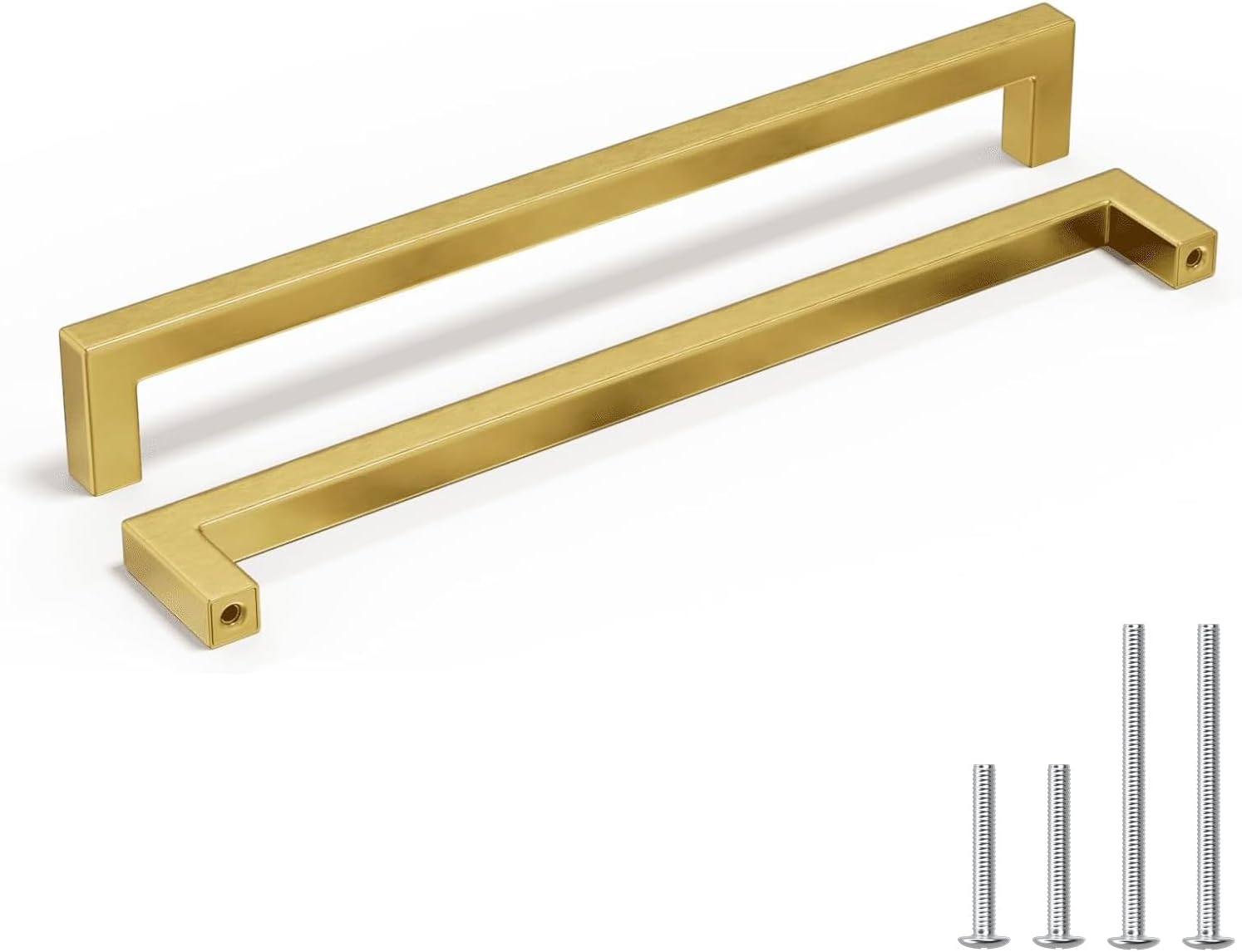 homdiy 30 Pack 10-1/16 Inch Gold Handles for Cabinets Kitchen Cabinet Handles Brushed Brass Cabinet Pulls Gold Hardware for Cabinets Stainless Steel Modern Hardware