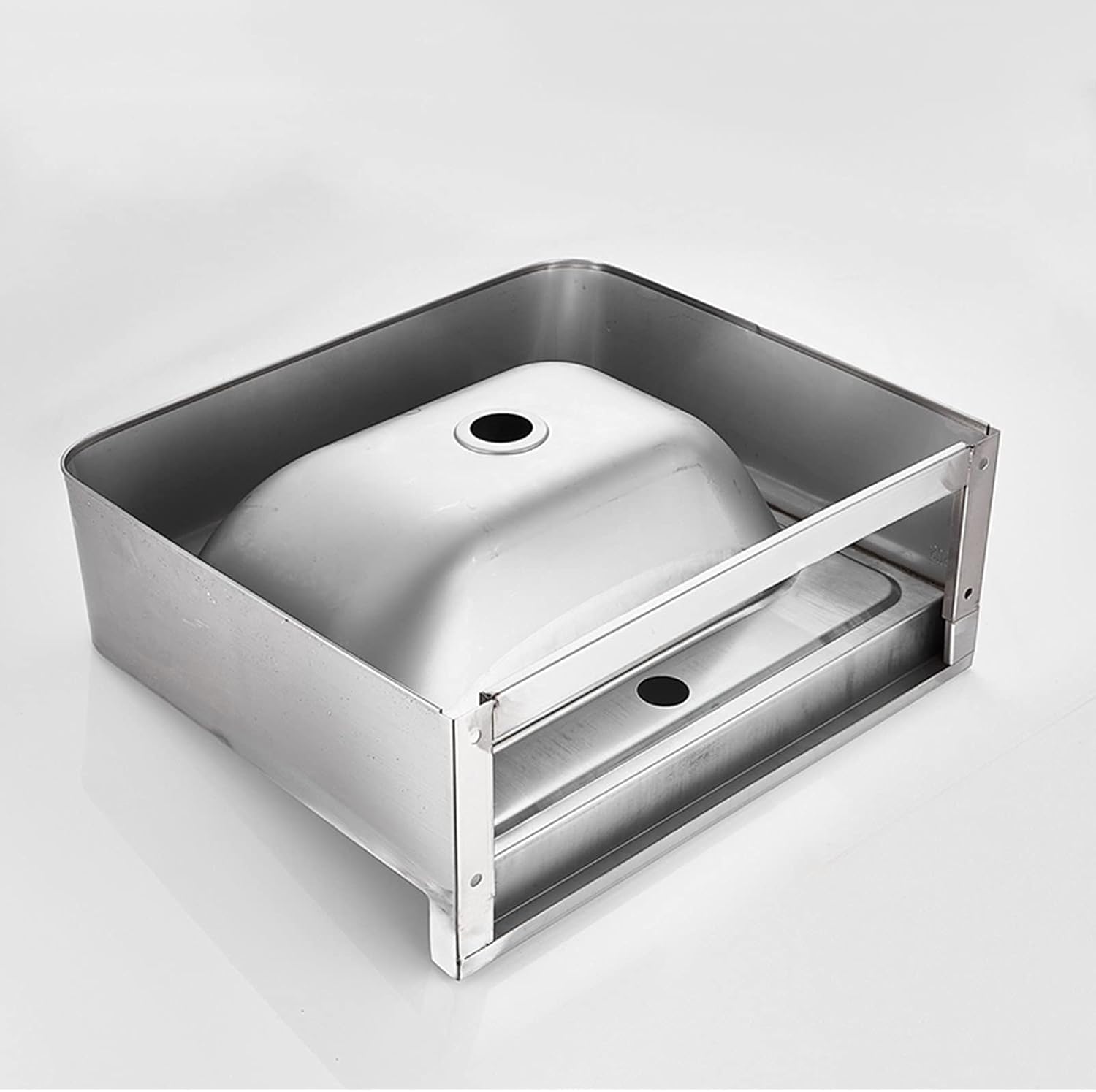Wall-Mounted washbasin Stainless Steel Sink, Bathroom washbasin, Bathroom countertop washbasin, Single Bowl Sink