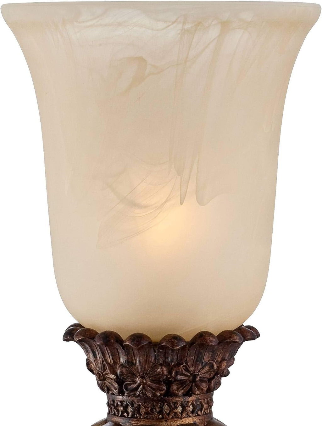 Regency Hill Sattley Traditional Uplight Accent Table Lamps 23 1/4' High Set of 2 Light Gold Alabaster Glass Shade Decor for Living Room Bedroom House Bedside Nightstand Home Office Family