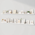 Dreamland Picture Ledge Shelf for Wall, Floating Shelves Set of 2,72 inch Long Floating Shelves with Lip for Living Room,Bedroom,Bathroom,Kitchen,White