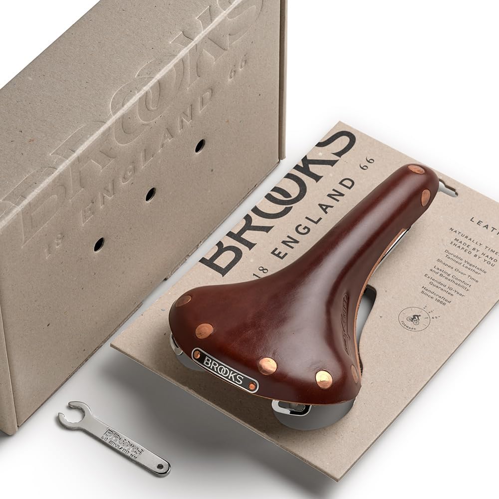 Brooks England Swift, Racing Leather Saddle with Hand-Hammered Copper Rivets