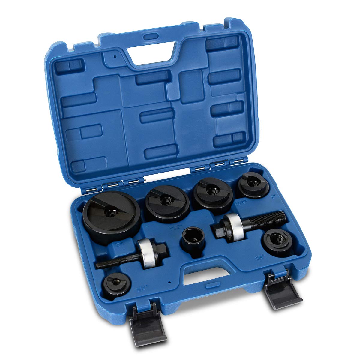 TEMCo TH0390 – Manual Knockout Punch Driver Kit (Set) for ½ inch to 2 inch Electrical Conduit Hole Sizes (1/2'-2' Conduit Size)