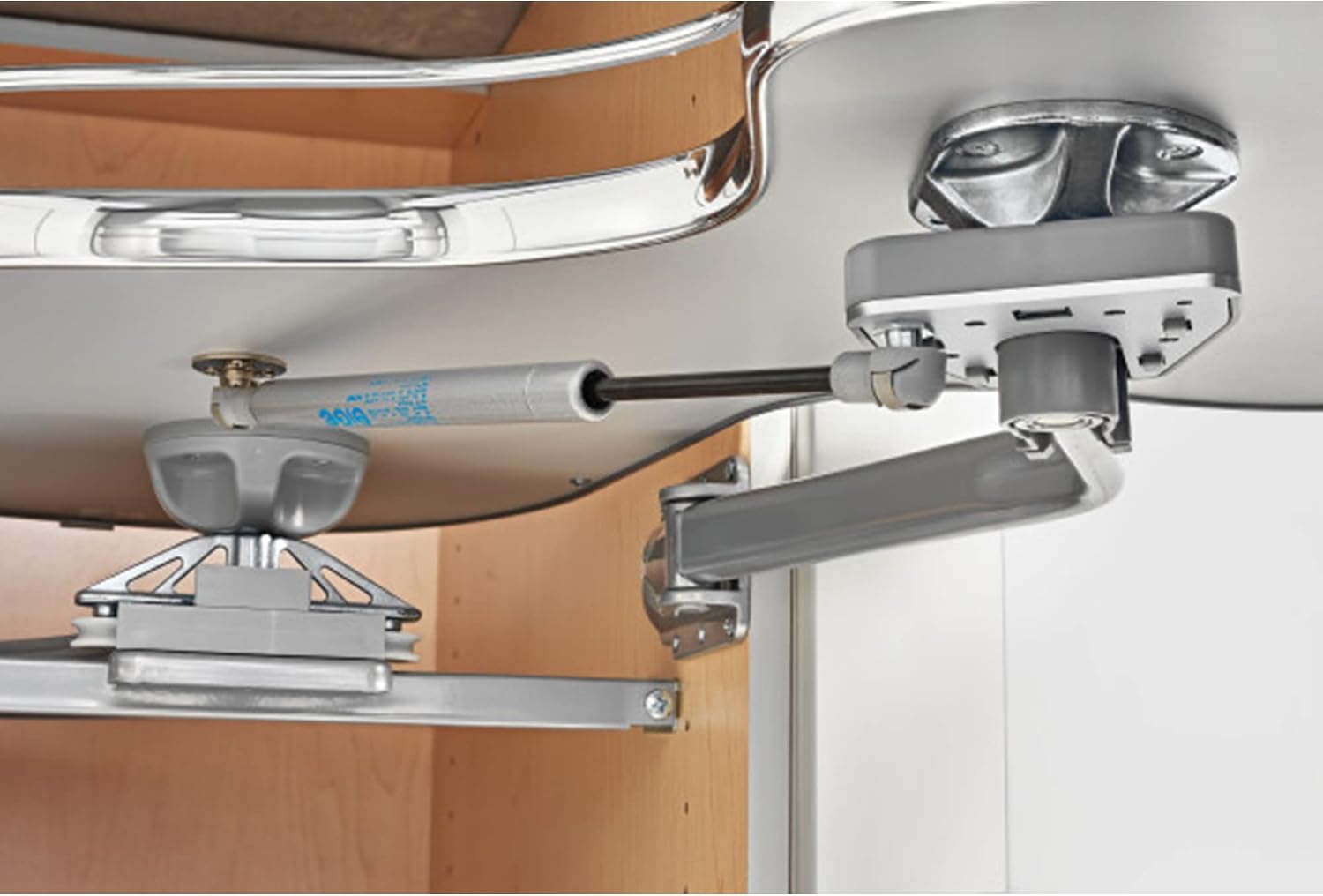 Rev-A-Shelf Maple Two-Tier Cloud Optimizer for 15' Left Opening/Blind Right Corner Cabinets