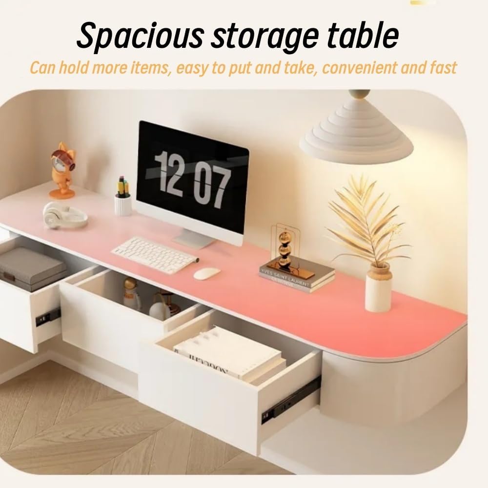 Modern White Floating Vanity, Right, 31.5 * 15.8 * 7.1in, 1 Shelf, Wall-Mounted, Rectangular, Space-Saving, Adult, Unisex, Bedroom, Wall, Morning, Nighttime