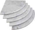 Tenedos 9'' X 9'' Round Edge Bianco Carrara Premium Corner Shower Shelf Piece Both Sides Polished (5)