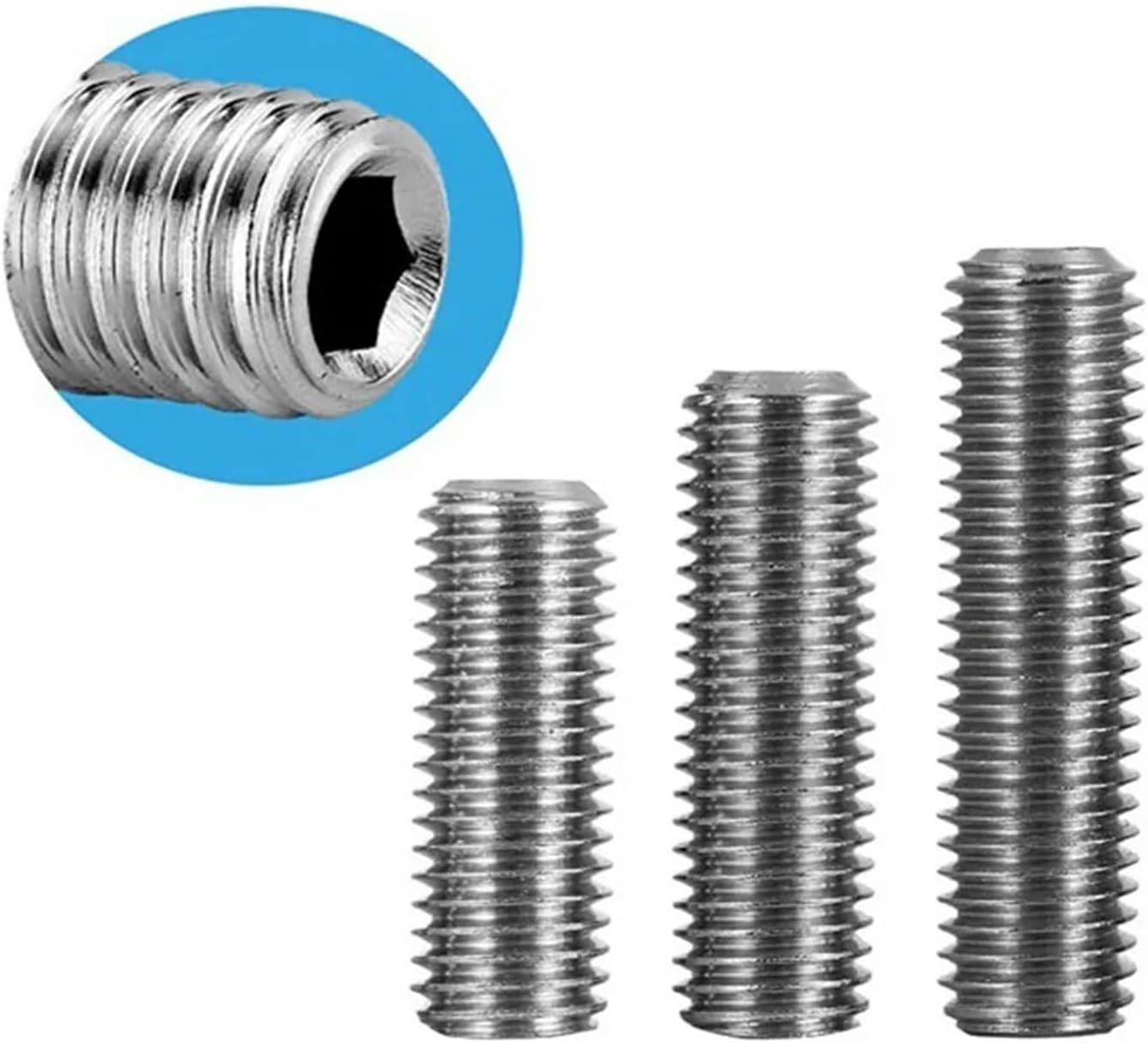 Exquisite 240pcs Hexagon Socket Set Screws Headless Assortment Kit 304 Stainless Steel M3 M4 M5 M6 M8 Concave End Machine Screw Durable