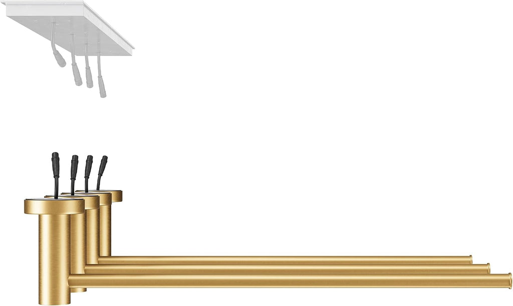 Swiss Madison Claire 3-Bar Electric Towel Warmer Heated Towel Racks for Bathroom in Brushed Gold