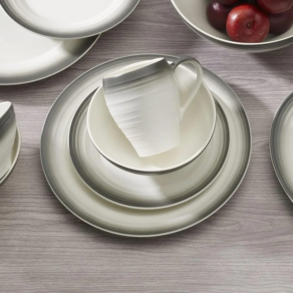 Ceramic 16-Piece Dinnerware Set Service for 4 Tableware of Plates Dinner Sets Plate Dish Bar