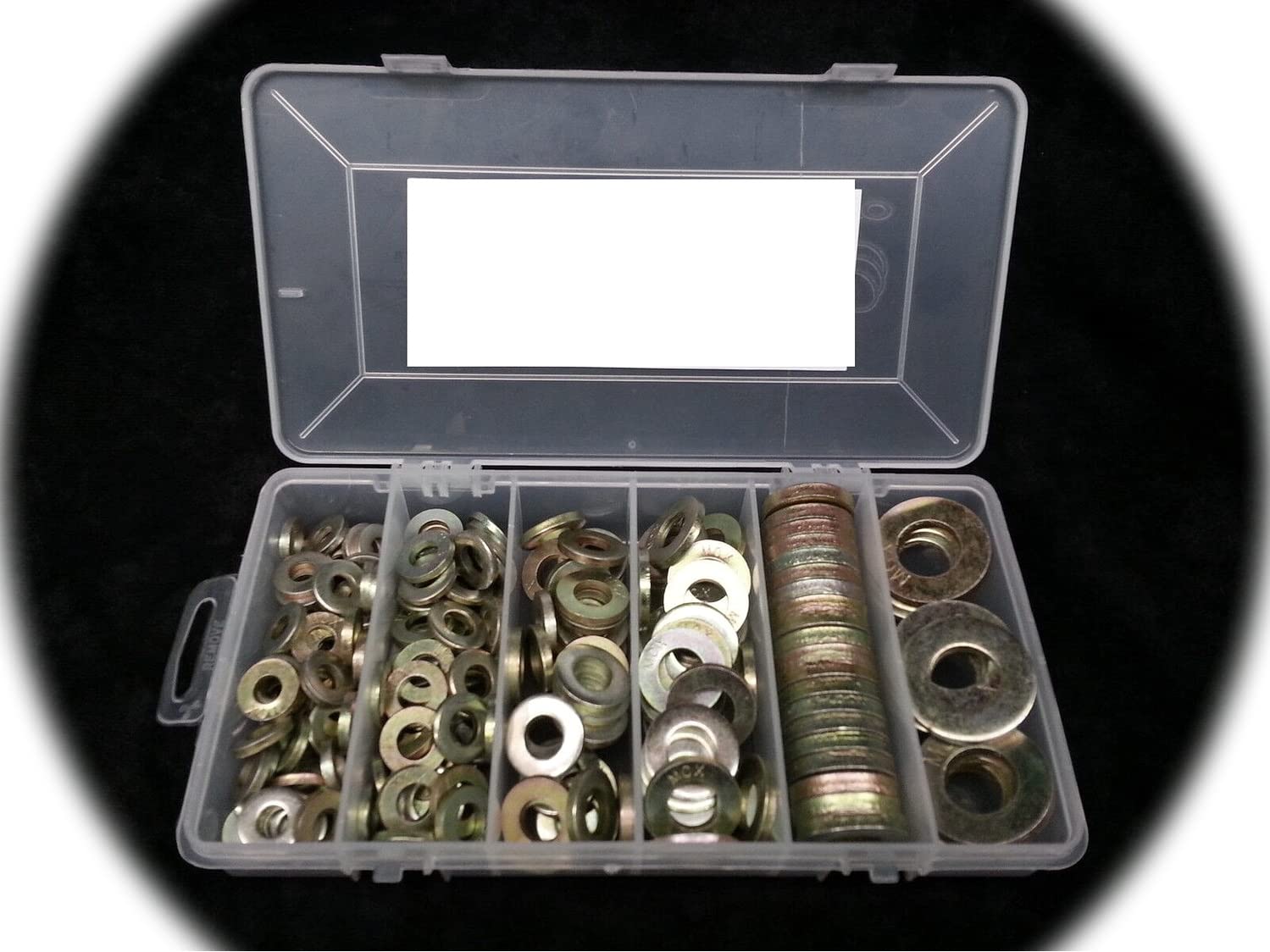 Grade 8 SAE Extra Thick Flat Washer Assortment Sprint Midget Micro Mini 200 pcs Hardware Fastener Kit Set RV8238S