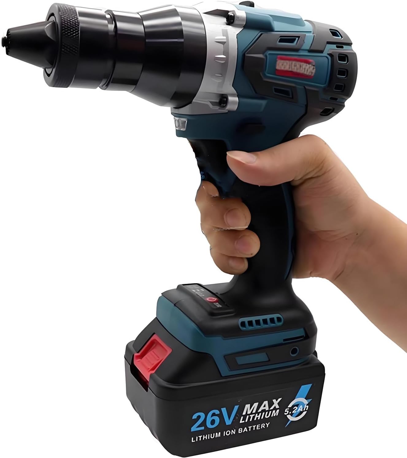 Cordless Rivet Nut Tool Kit Electric Pop Rivet Gun - 26V Portable Auto Riveter with LED Light, Memory Chips, No Cable Limits, 3s Riveting for Professional Mechanics & Metal Workers Completeset