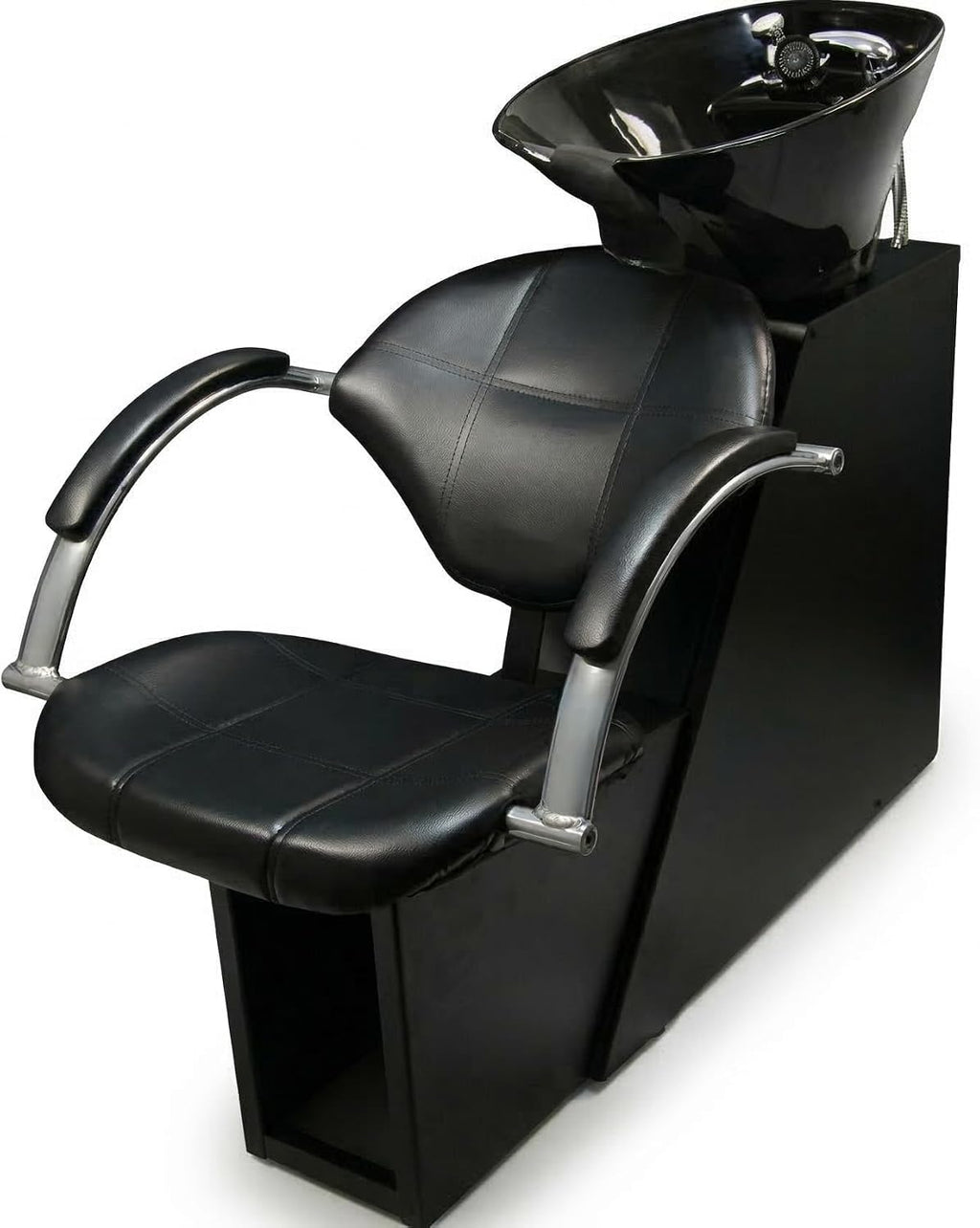 Professional Salon Shampoo Backwash Unit with Adjustable Tilt ABS Bowl, Triple Certified Vacuum Breaker, Includes 6 Microfiber Towels
