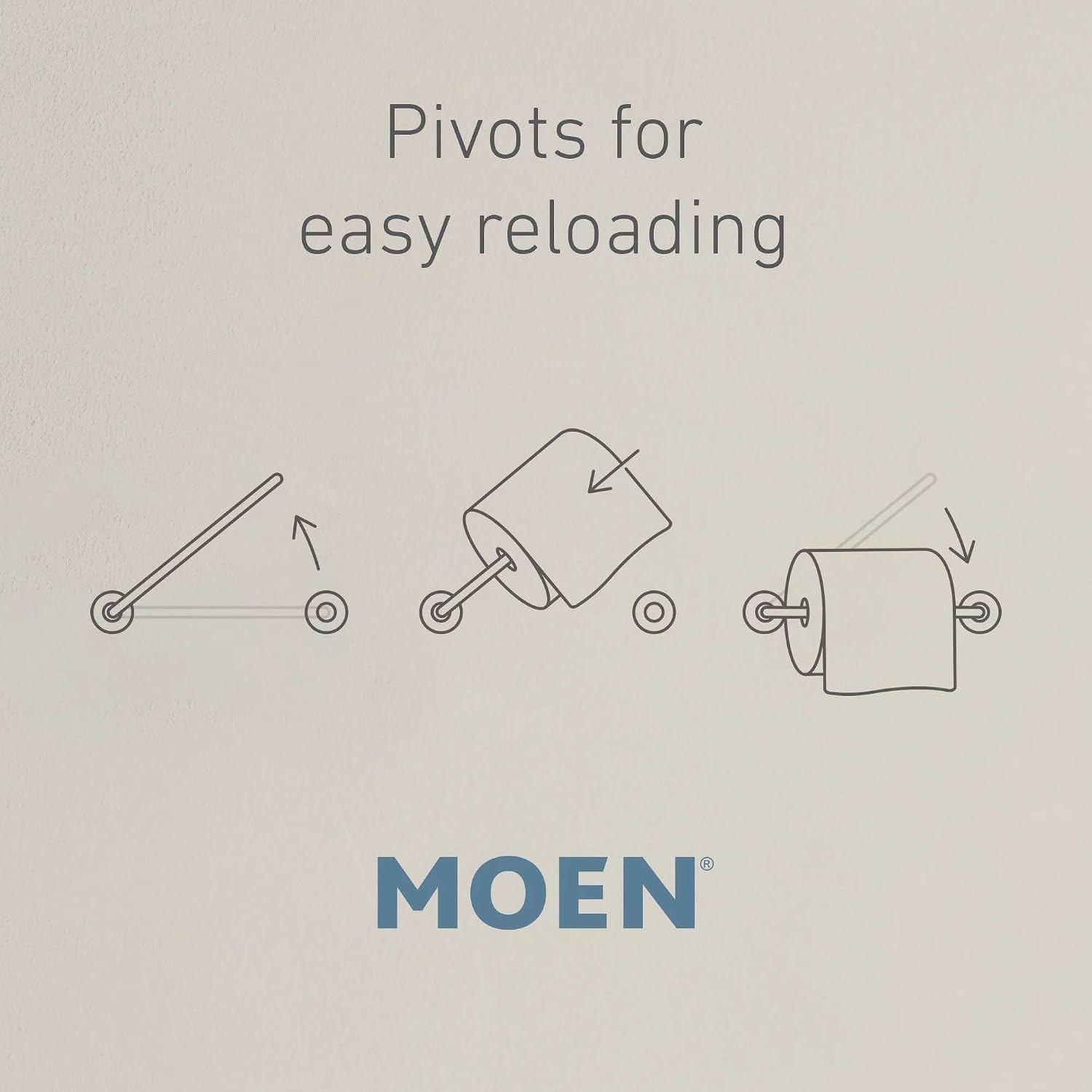 Moen Align Brushed Nickel Accessories Bundle Featuring Modern 24inch Bathroom Towel Bar, Robe Hook, Wall Mounted Double Post Pivoting Toilet Paper Holder, and 9inch Hand-Towel Bar