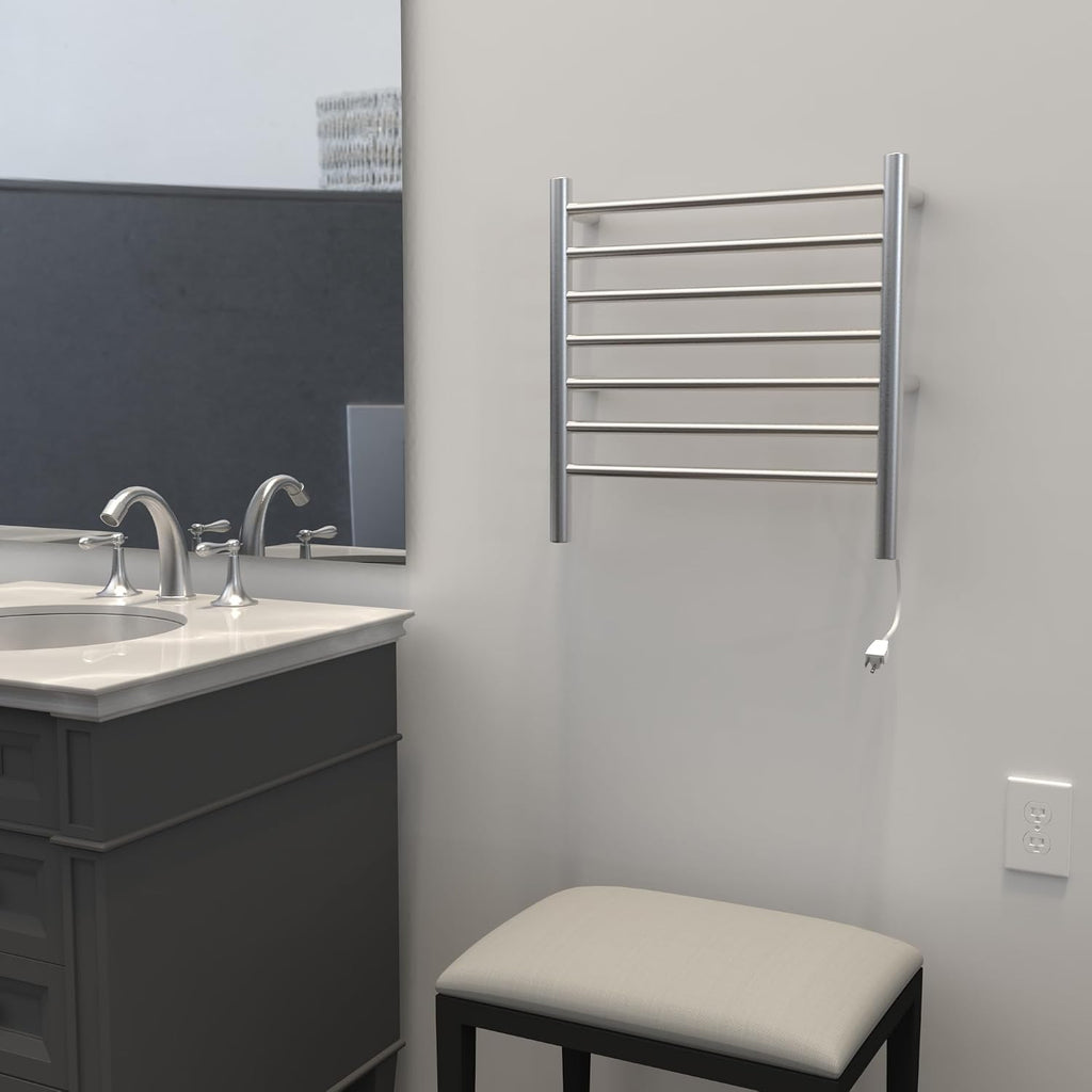 Amba RWHS-SB Radiant Small Hardwired Plug-in Combo 7 Bar Towel Warmer in Brushed