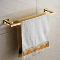 Golden Towel Rack Towel Bar Gold Stainless Steel Hardware Set,Robe Hook,Toilet Brush Cup Holder Soap Dish Bathroom Accessories,Double Towel Bar