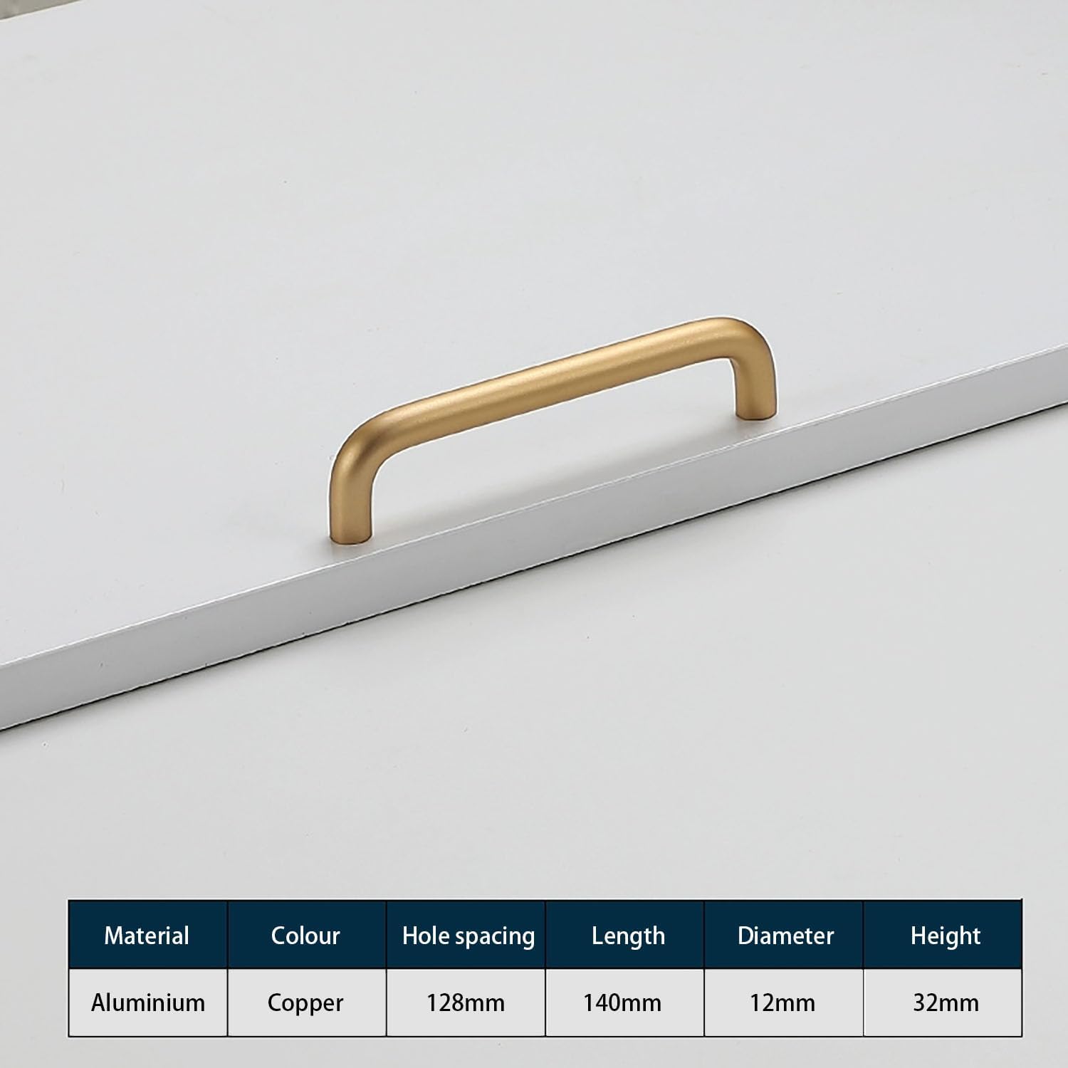4 Pcs Gold Solid Drawer Pulls, Round Tube Shaped Cabinets Door Handles with Screws Aluminium Long Handles for Kitchen Bathroom Bedroom Storage Cabinets Black (Gold Hole